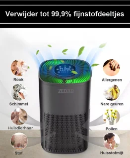 Zedar L600 Luchtreiniger met HEPA 13 en Koolstoffilter