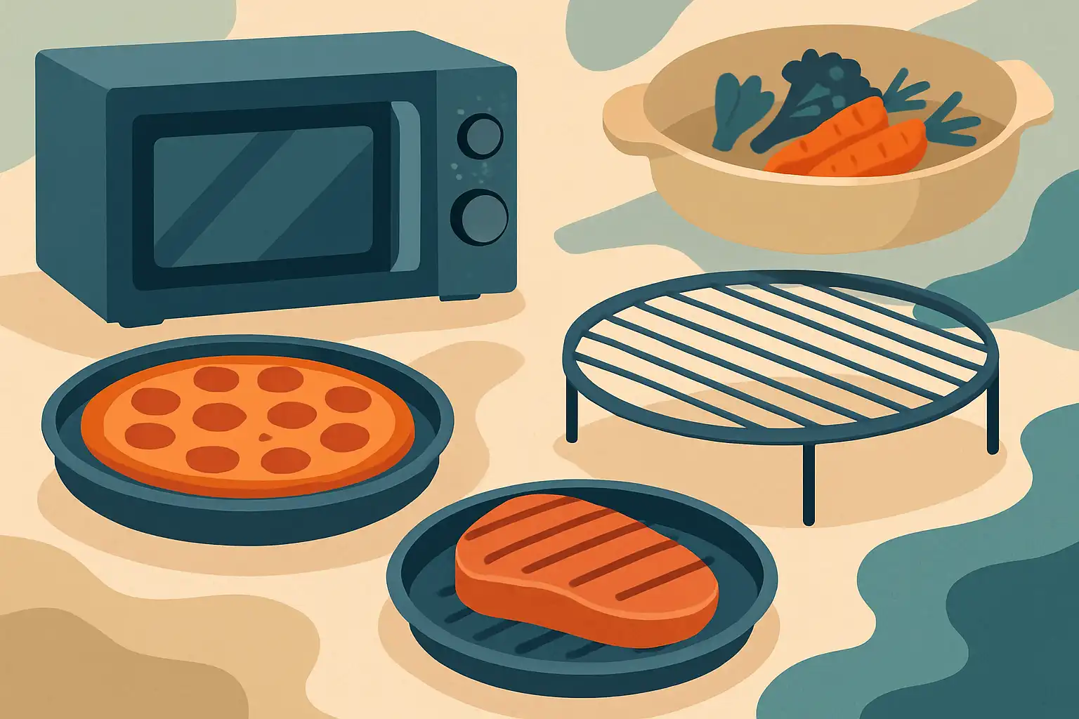 Crispplaten en grillrekken: de accessoires die jouw magnetron veranderen in een mini-keuken