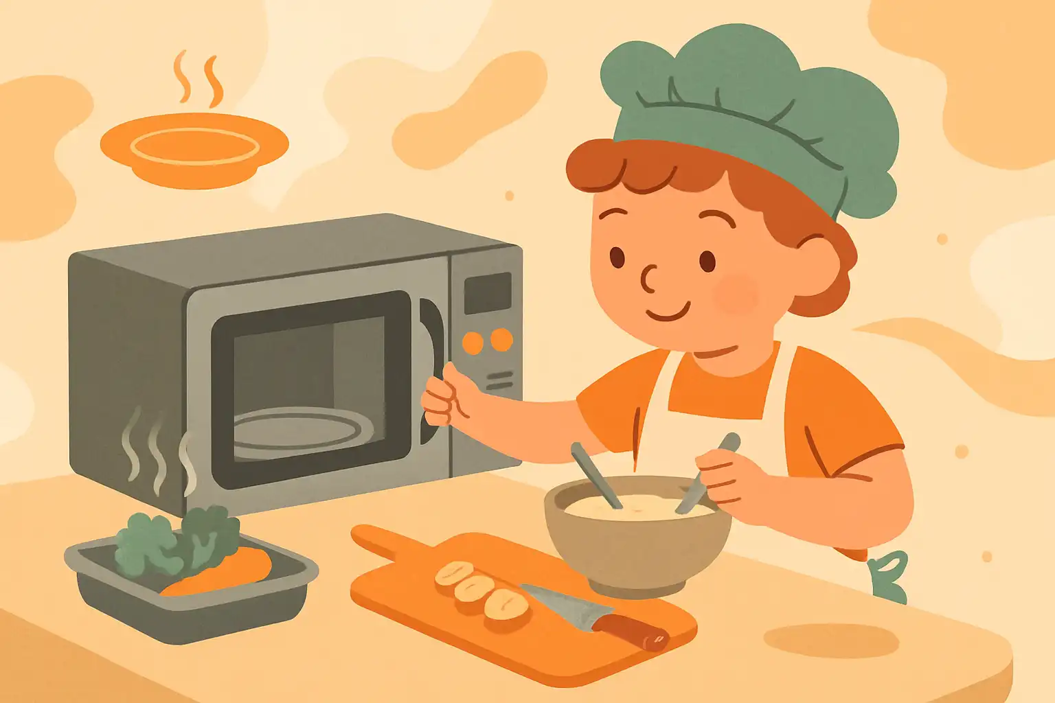 Kinderen leren koken met alleen een magnetron: veilige stappen en makkelijke recepten die ze echt helpen