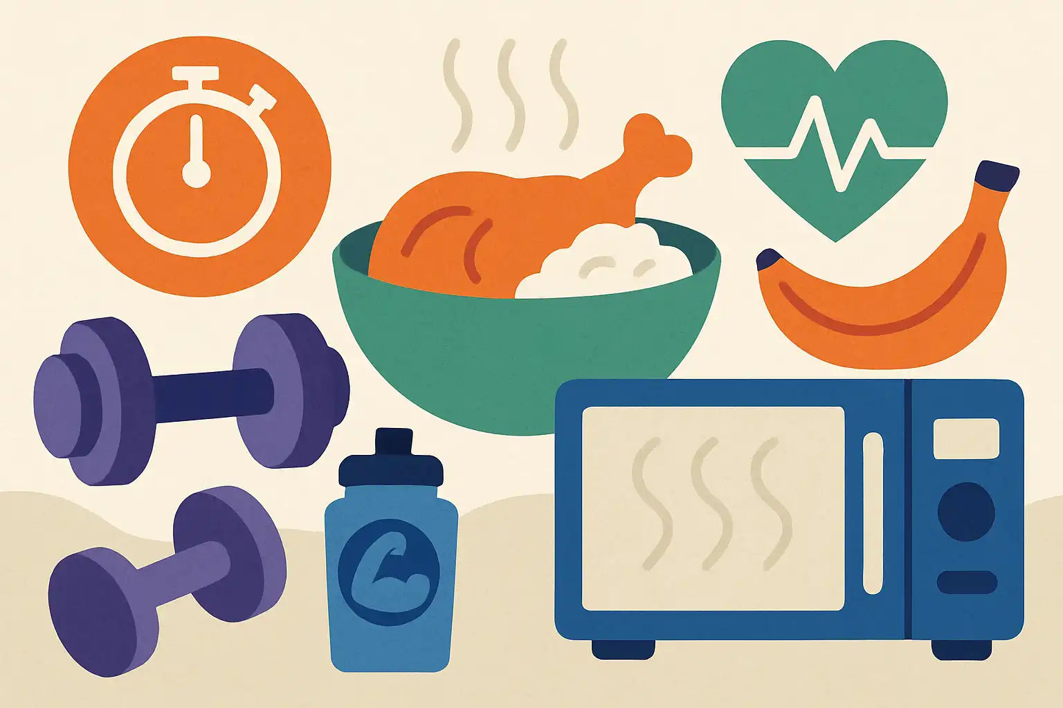 Magnetron fitness-hacks: snelle pre- en post-workout maaltijden die écht herstellen