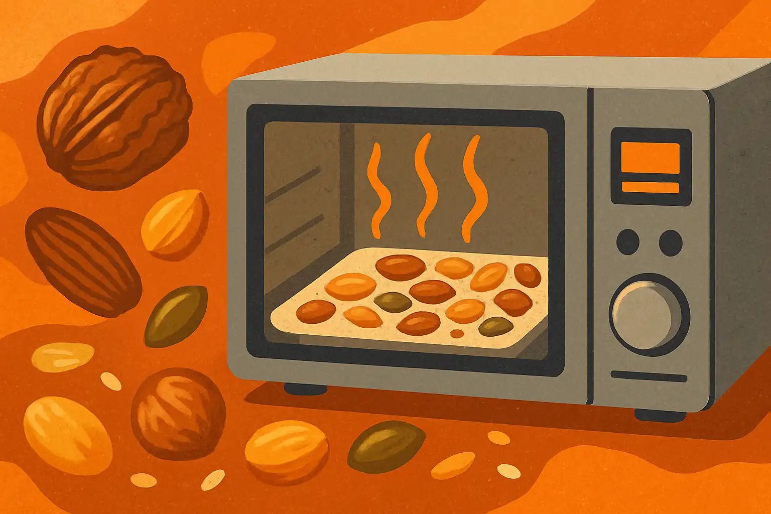 Noten en zaden roosteren in de magnetron: knapperig in minuten zonder oven