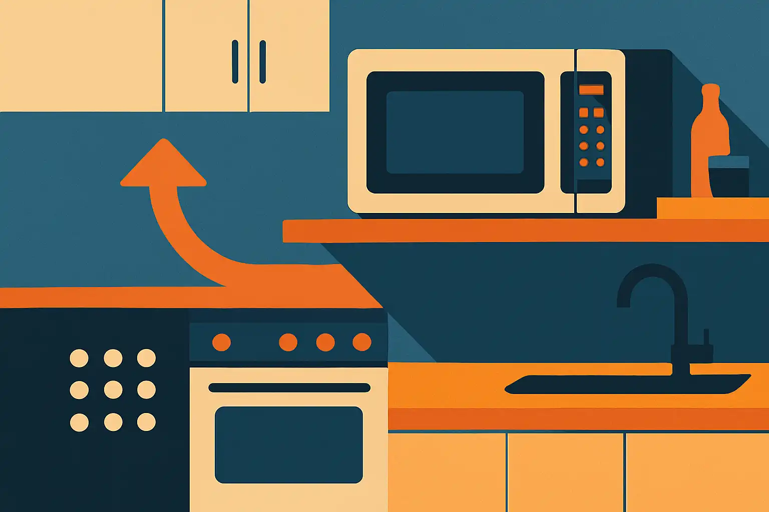 Zo plaats je je magnetron voor de perfecte keukenworkflow