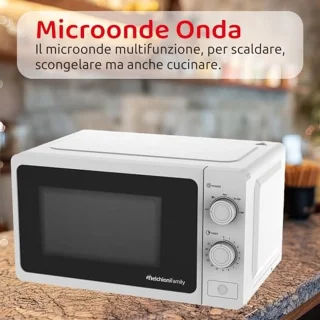 Multifunctionele Magnetron met Grill 20L – Krachtige Kleine Magnetron 800W, Handmatige Instelling en Timer