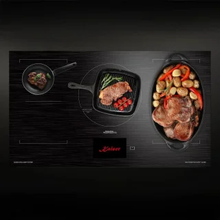 Inbouwoven - KAISER - EH 6341 - XXL Multi 37, multifunctionele - elektrische - stoomoven met stoomreiniging - 60 cm + KCT 9140 FI inductiekookplaat - 90 cm + AT 9342 – Afzuigkap 90 cm, TFT-display, 1100 m³/h