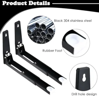 Roestvrij Stalen Magnetronhouder Wand 2 Stuks