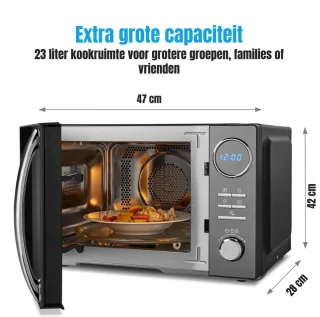 MMP® Heteluchtoven - Oven - Airfryer Oven - Zwart - 28cm x 47cm x 42cm