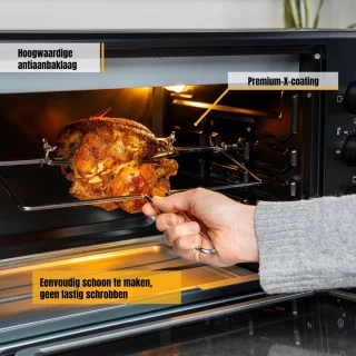 MMP® Heteluchtoven - Oven - Airfryer Oven - 45 Liter - 2000 Watt - Zwart - 56cm x 41cm x 35cm