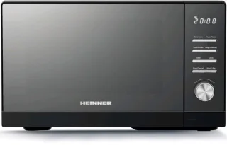 Heinner HMW-MD25DMRBK Vrijstaand Magnetron 25L – 800 W – 5 Vermogensniveaus – 8 Automatische Programma’s – Ontdooifunctie – Timer – Spiegelglas – Zwart