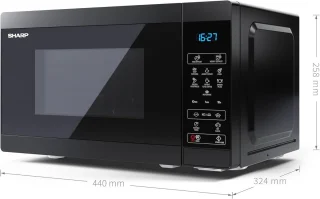 Magnetron 800W met 11 standen en ontdooifunctie - Zwart