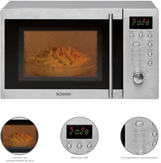 Kleine Magnetron met Grill en 8 Programma's | 1000 Watt, 20 Liter, Ruimtebesparend