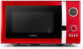 Klarstein Fine Dinesty 2in1-magnetron Retro 23L 1000W 12 programma's rood