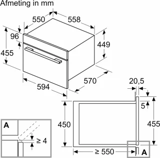 Bosch Serie 4 - CMA583MB0 - Compacte magnetron met hetelucht - Zwart