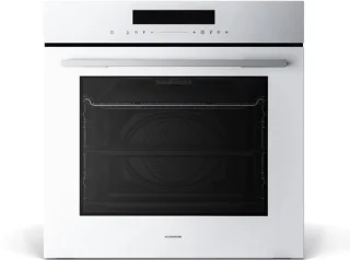 Klarstein Velaire inbouwoven - 74 l elektrische oven, 13 standen, touchbediening, energieklasse A+, geëmailleerde binnenkant, driedubbele beglazing, geïntegreerde enkele oven, 60 cm, mat en glazen design, wit