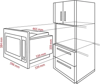 Inbouw magnetron met grill | 20 liter | 8 automatische programma's | Ontdooi functie | Roestvrij staal | 800 watt