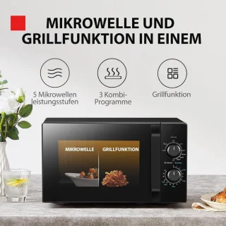 Combi magnetron - magnetron - combi magnetron vrijstaand - combimagnetron vrijstaand - combimagnetron inbouw - combi oven - combi magnetron inbouw - combimagnetron - Heteluchtoven - 20 Liter