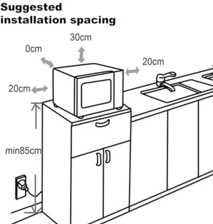 Grote Magnetron met Grill - 42 Liter Zetel met 1100W en 1400W, 11 Vermogensstanden en Automatische Menu's