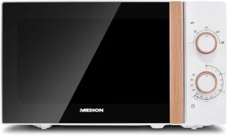 Magnetron 20 liter - 700 Watt, Houtlook, Spiegeldeur, 5 Vermogensstanden en Ontdooifunctie