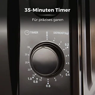 Magnetron met 5 Kracht Niveaus, 20 Liter Capaciteit en 35 Minuten Timer - 700 Watts, Zwart