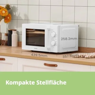 Solo Magnetron Oven met 5 Kookniveaus en Draaiplateau, 20 L/700 W - Wit