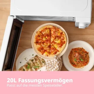 Solo Magnetron Oven met 5 Kookniveaus en Draaiplateau, 20 L/700 W - Wit