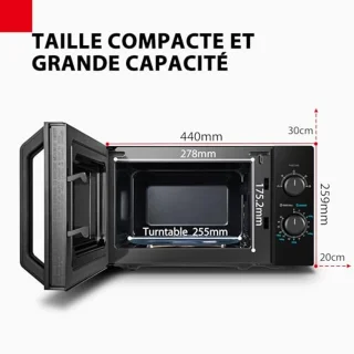 Magnetron 800 Watt met 20 Liter Inhoud en 5 Vermogensniveaus