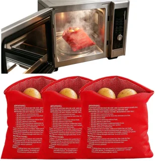 3 stuks aardappelzakken voor de magnetron