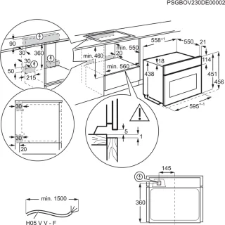 AEG 5000 Series OO5NK40WB CombiQuick Inbouwoven 41L