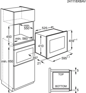 AEG TB6SM261FB Inbouwmagnetron Zwart