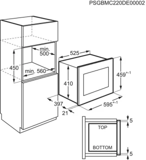 AEG TB6SM261FB Inbouwmagnetron Zwart