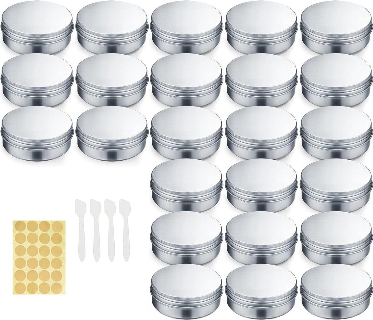 De Aluminium Potjes Rond 20 ml - 24 Stuks in één oogopslag