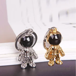 Astronautensleutelhanger Robot Metaal Goud Zilver 32x29 cm