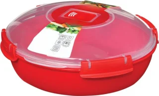 Aurixi® Magnetronbakje met deksel 23 x 21 x 8 cm Rood