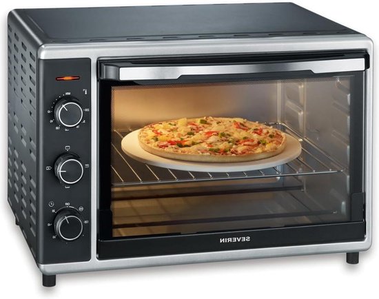 Bak-Toastoven 1800W met Pizzasteen Zilver/Zwart 2058