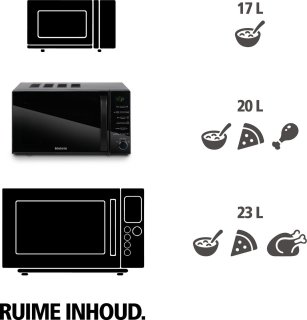 Brabantia BBEK1145DG Magnetron met Grillfunctie