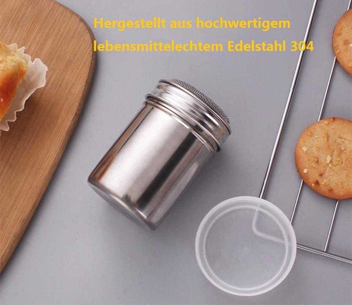 Cacaostrooier roestvrij staal premium