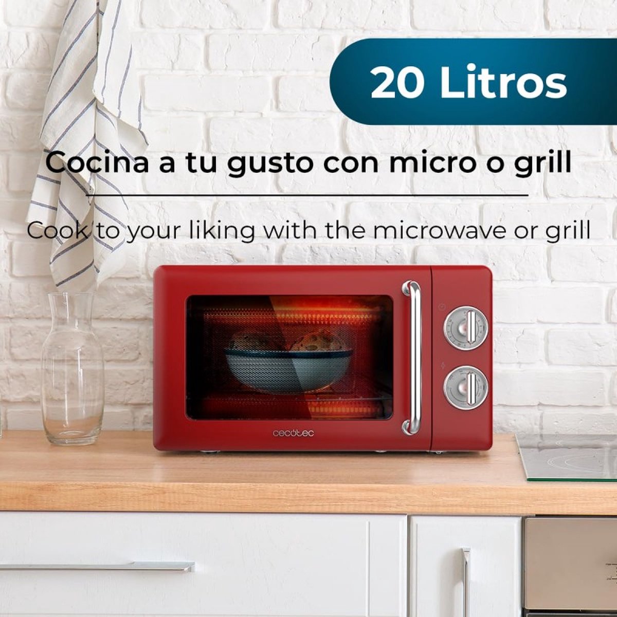 Cecotec Proclean 3110 Retro Magnetron Rood 20L 700W