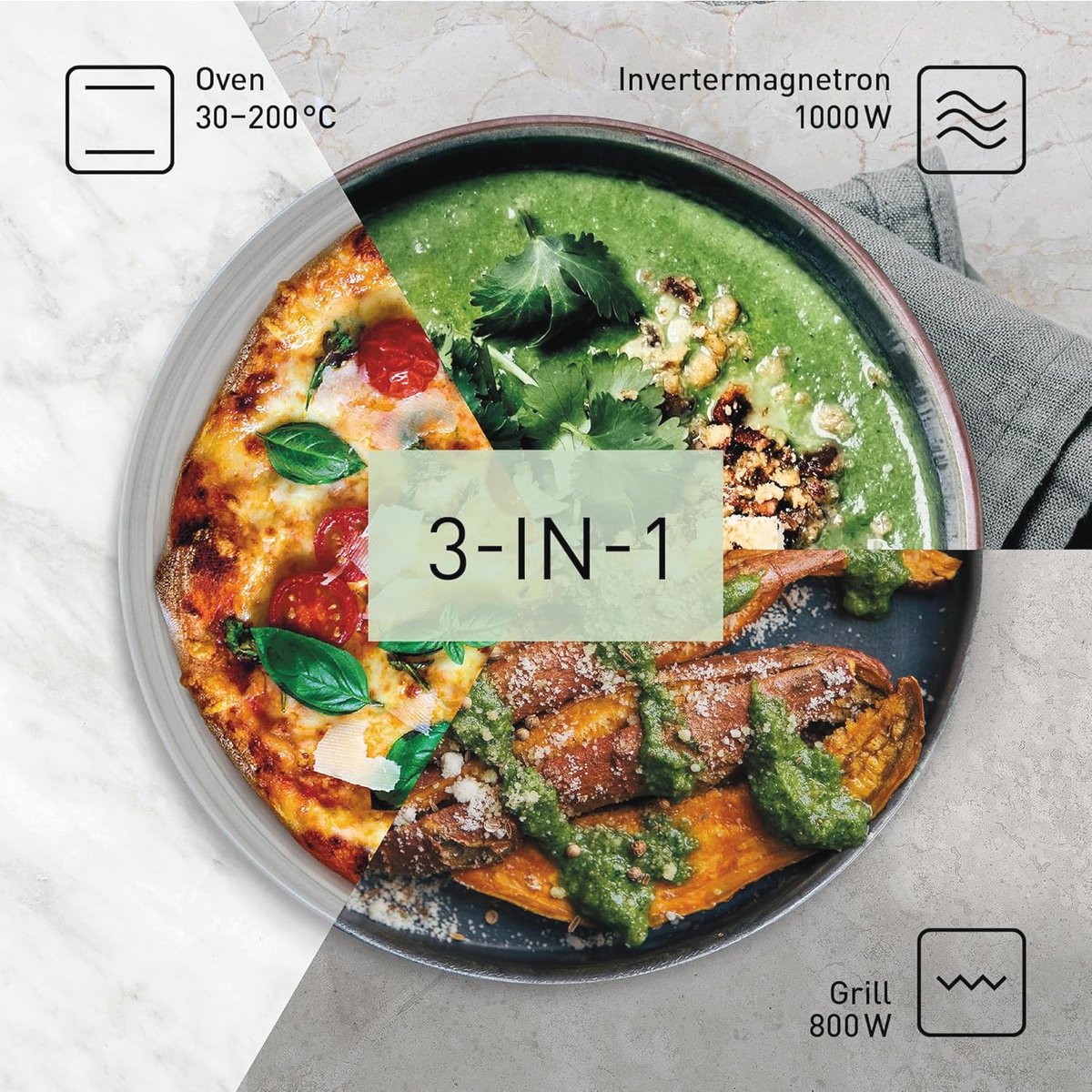 Wat vinden we goed aan de Combimagnetron en Grill 23L 1000W Inverter