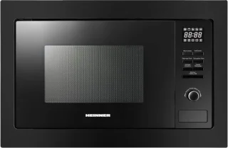 Compacte zwarte inbouwmagnetron — krachtig en ruimtebesparend