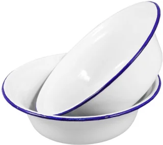 Dailygoods soepschalen 2-delig emaille