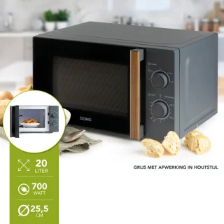 DOMO DO2920 Solo Magnetron 20L Grijs Wood You