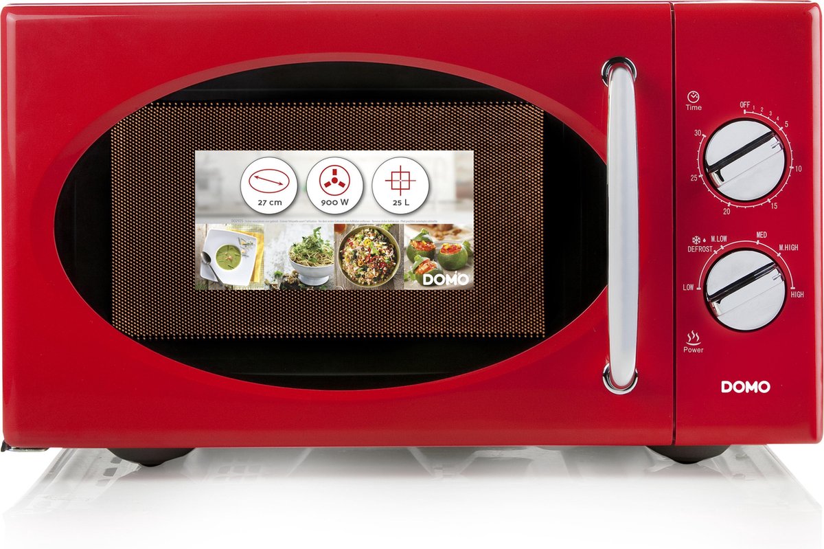 De DOMO DO2925 Magnetron Retro 25L Rood in één oogopslag