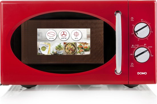 DOMO DO2925 Magnetron Retro 25L Rood review