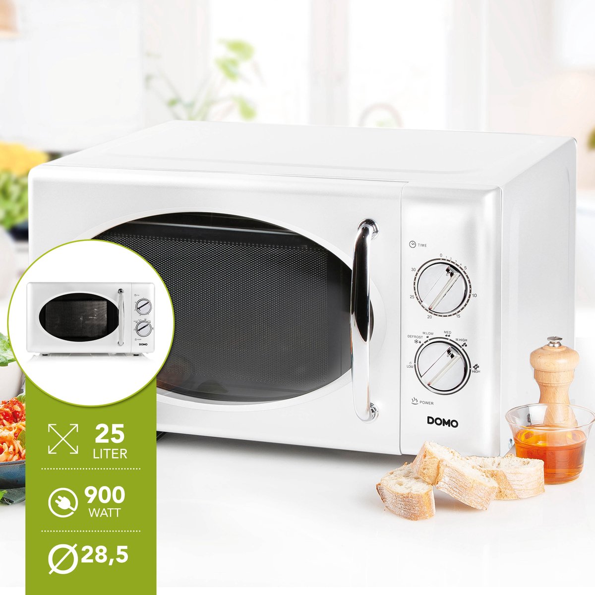 DOMO DO3125 Solo Magnetron 25L 900W Wit
