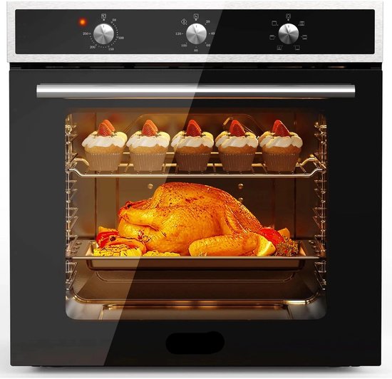 Elektrische Oven 2200W 60L Zwart - Inbouw & Vrijstaand review