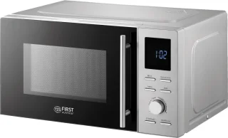 First Austria Vrijstaande Magnetron Grill 1100W 20L RVS Zilver