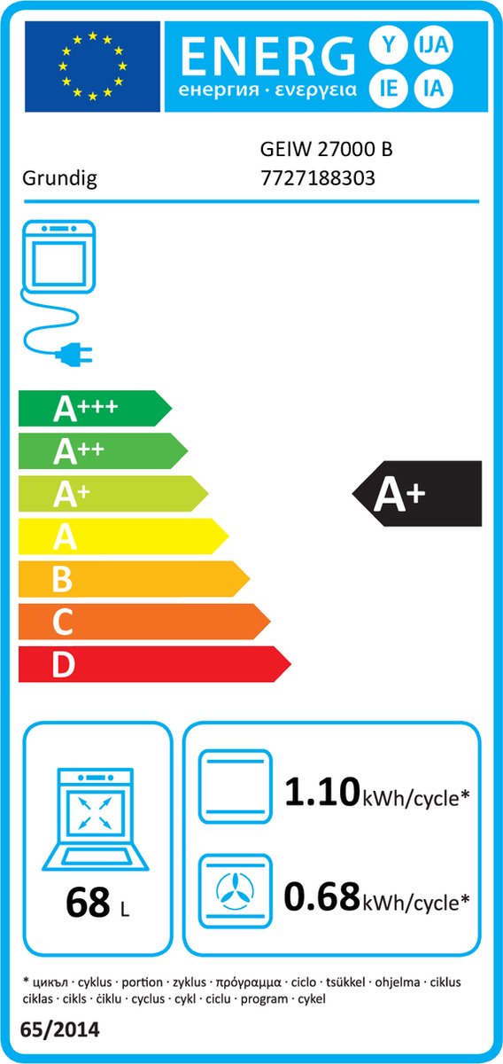 Wat vinden we goed aan de Grundig GEIW 27000 B Vrieskast 70L Zwart Roestvrijstaal