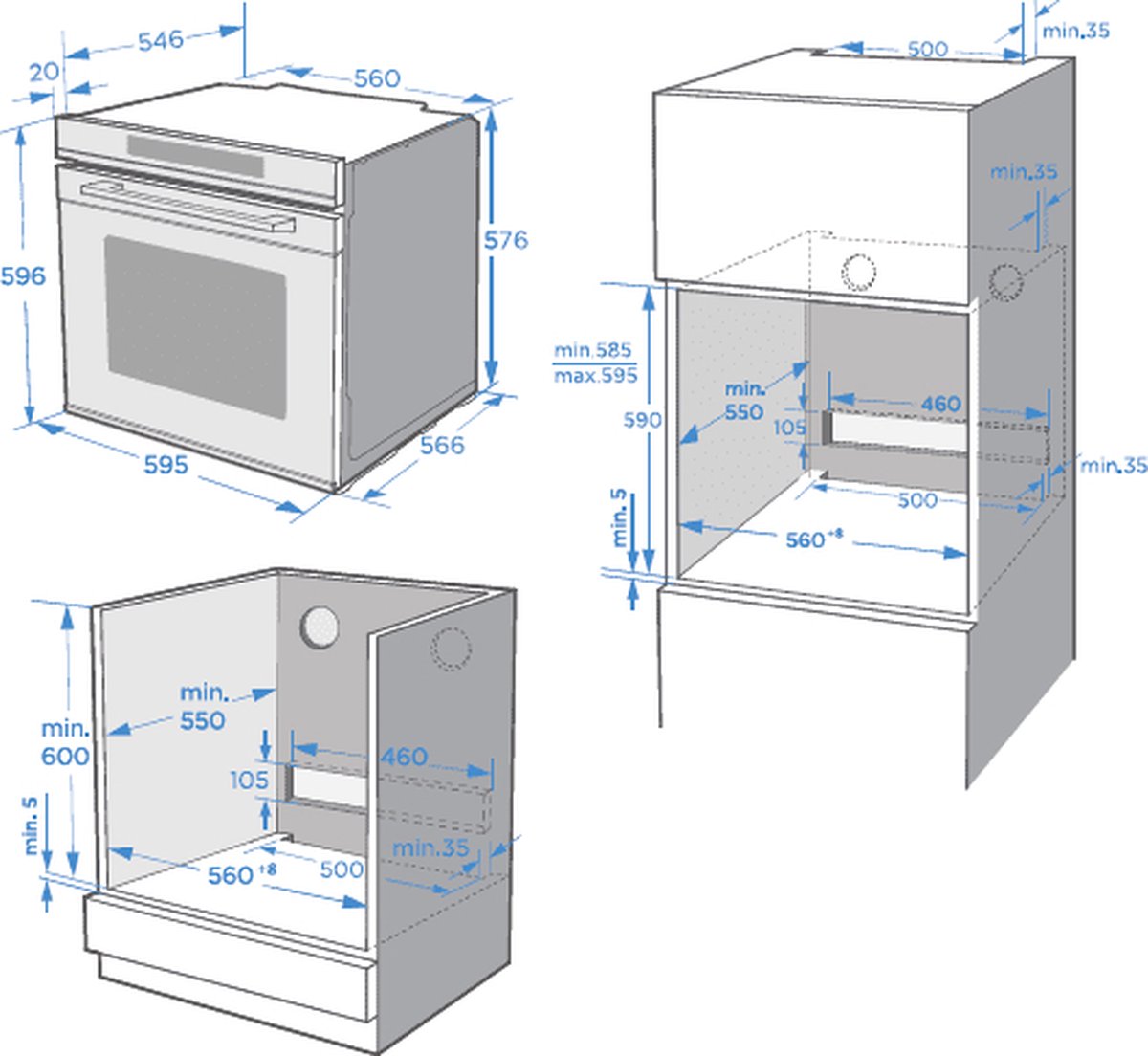 HAMBURG7189EBMBL Professionele Horeca Oven