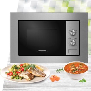 Wat vinden we goed aan de Heinner Inbouwmagnetron 20 L Zwart/Zilver