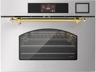 ILVE compact 45cm oven/stoom/magnetron Nost. RVS messing inbouw