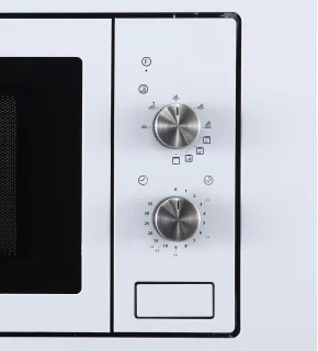 Inbouwmagnetron 20 L Wit/Inox